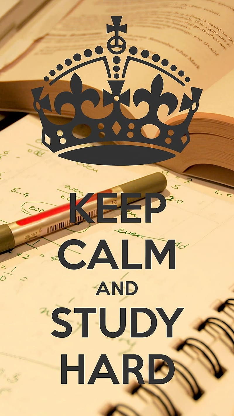 Study Motivation, Keep Calm With Grey Crown, HD phone wallpaper