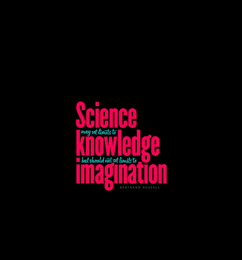 quote, science, knowledge, imagination, words, phrase, HD phone wallpaper