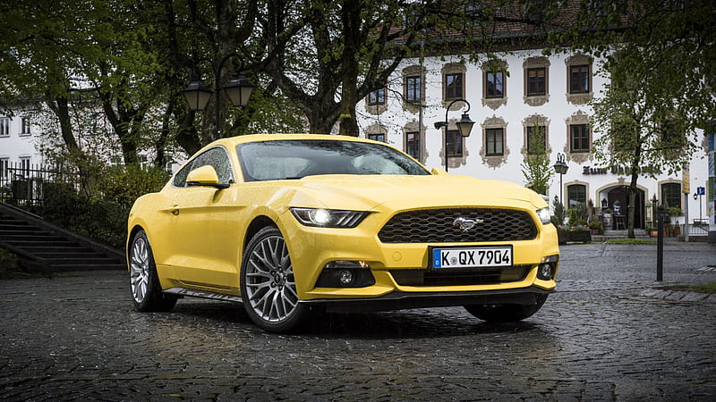 Ford Mustand 3, ford, mustang, carros, yellow, HD wallpaper