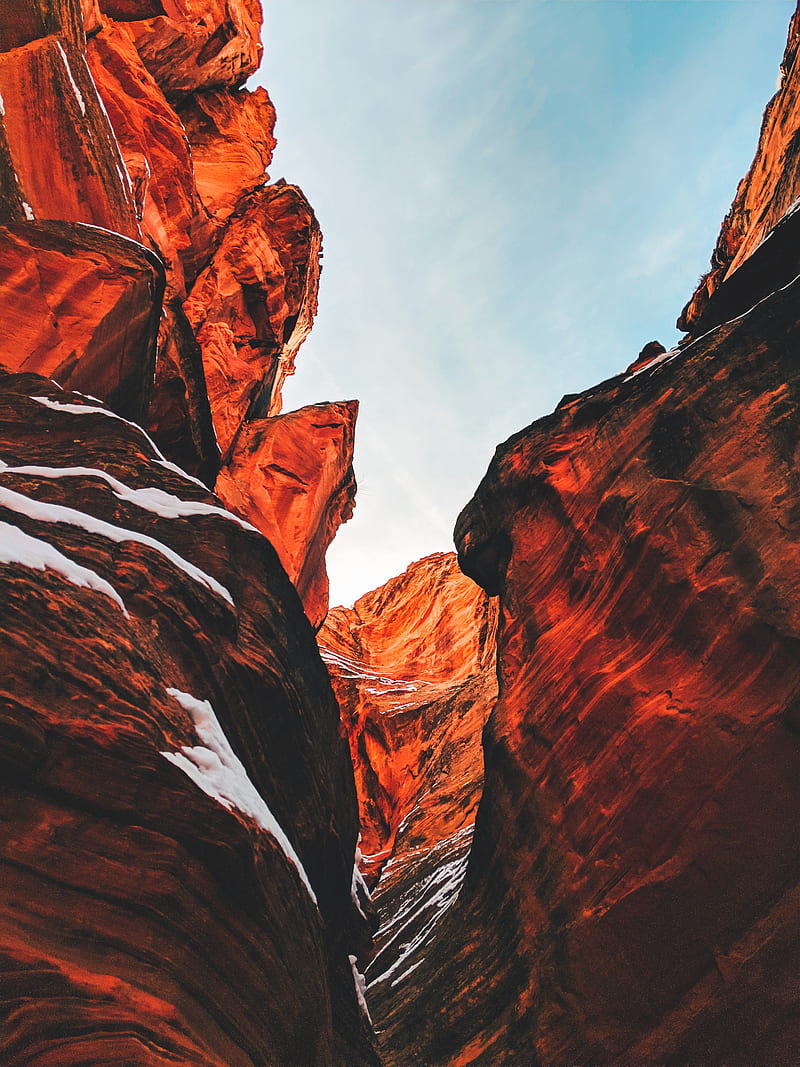 canyon, layers, sky, mountains, HD phone wallpaper