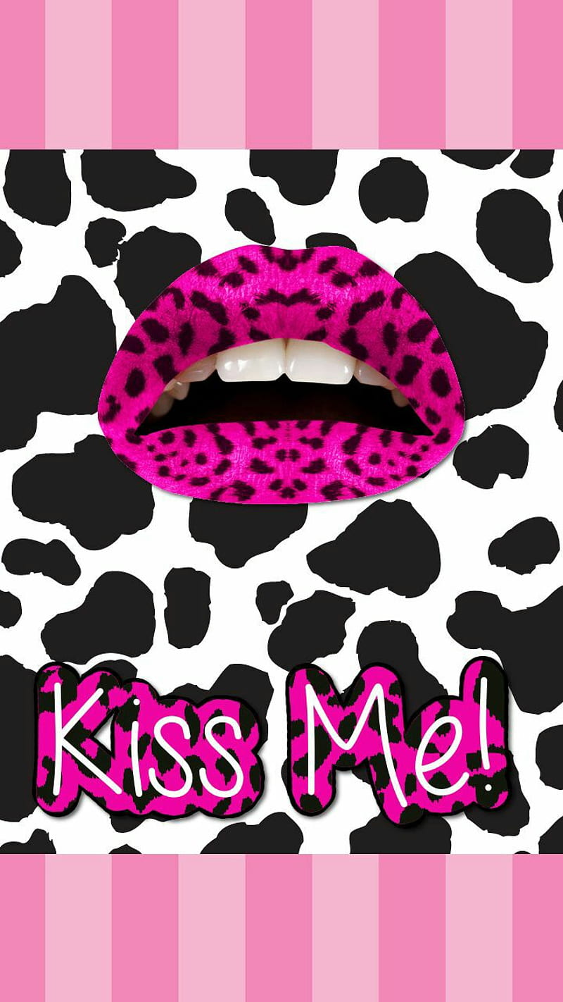 1290x2796px, 2K free download | Kiss Me, black, kisses, lips, love ...