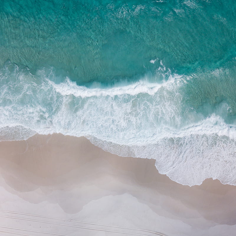 Rolling On, amazing, australia, beach, blue, coast, ocean, peaceful, sand, water, waves, HD phone wallpaper