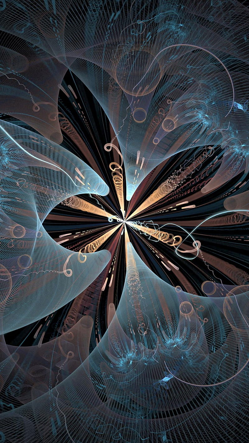 Fractal Swirls Blue Brown Fractal Art Hd Mobile Wallpaper Peakpx