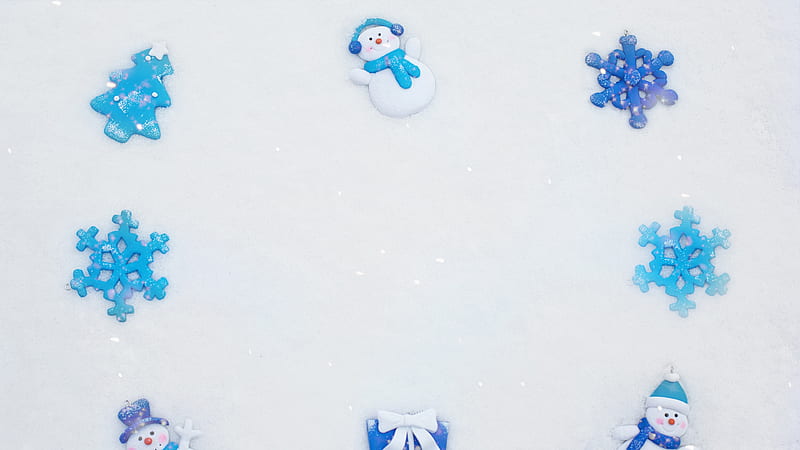 Gift Snowfall Snowflake Snowman Snowman, HD wallpaper