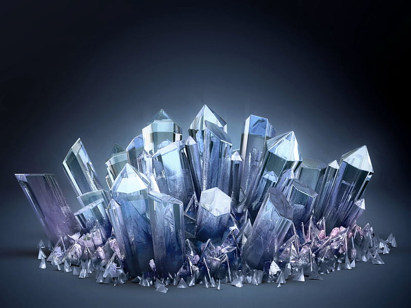 Crystals, blue, HD wallpaper | Peakpx