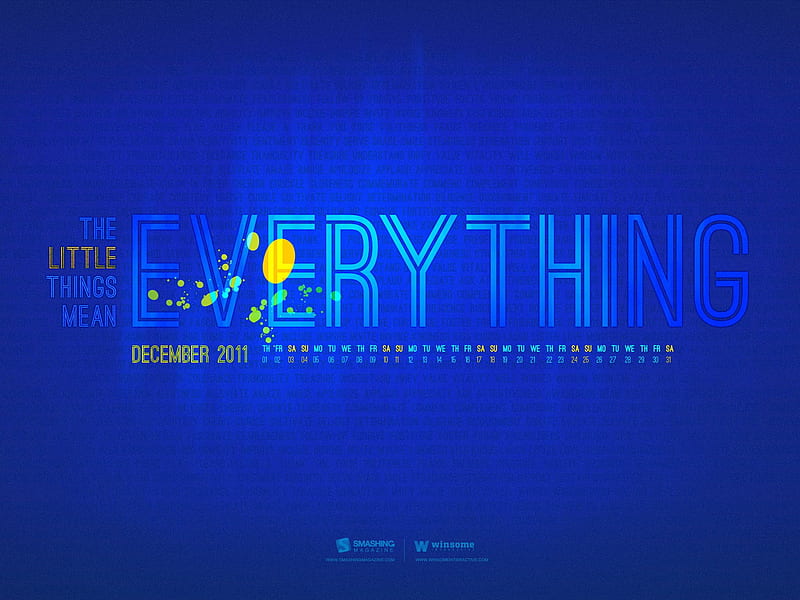 little things-December 2011-Calendar, HD wallpaper