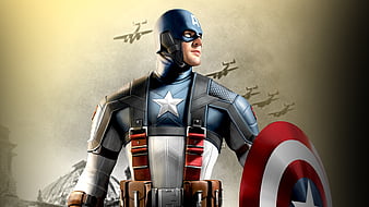 Captain America With Shield, captain-america, superheroes, behance, HD wallpaper