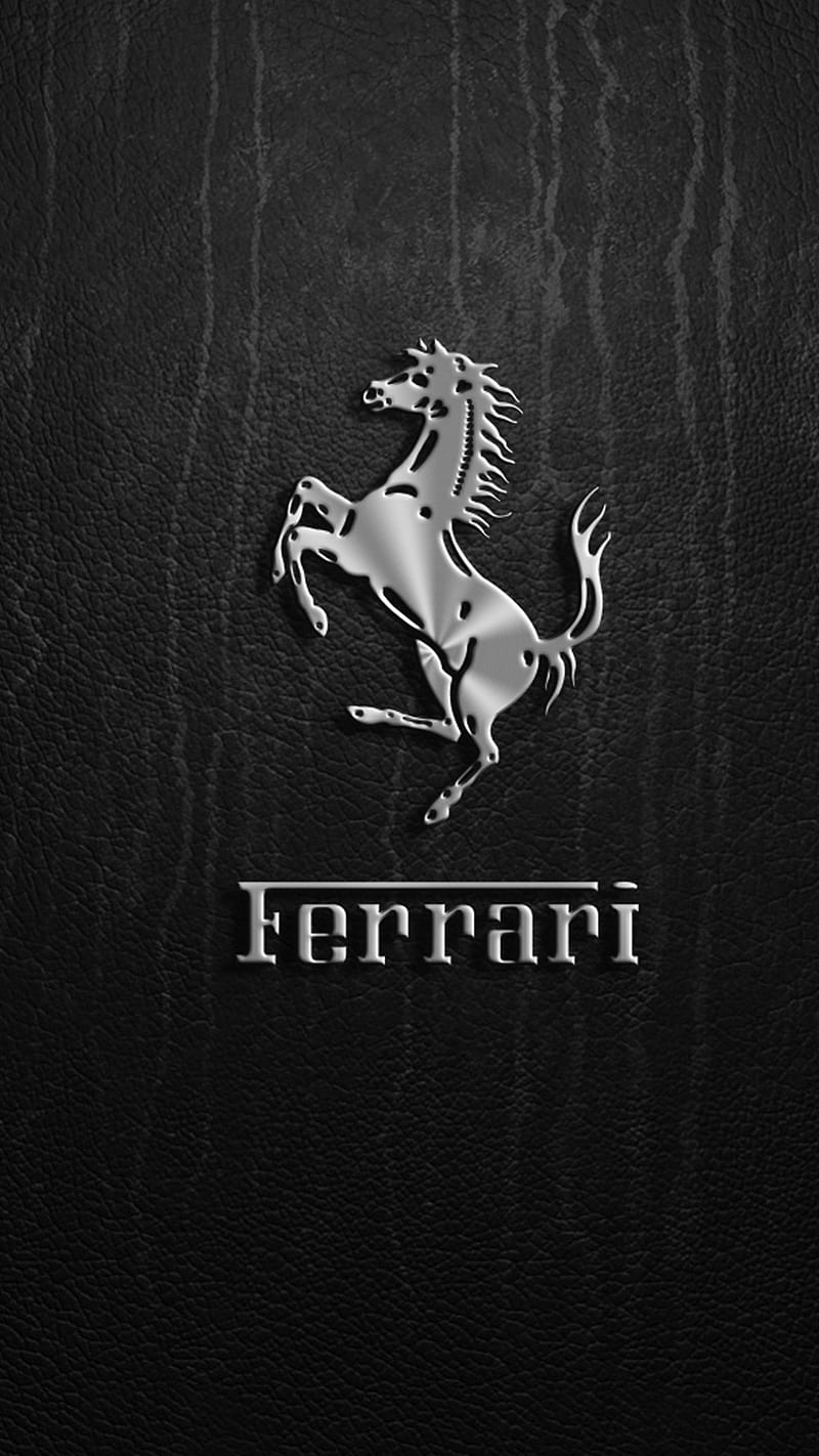 Ferrari Silver Logo , ferrari logo, sports car, car, horse, HD phone wallpaper