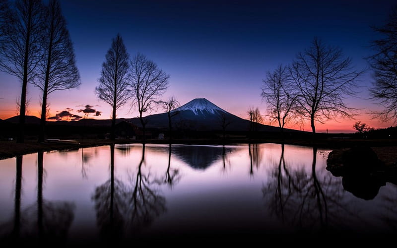 Mt. Fuji, mountain, japan, japanese, nature, scenery, lake, fuji, landscape, HD wallpaper