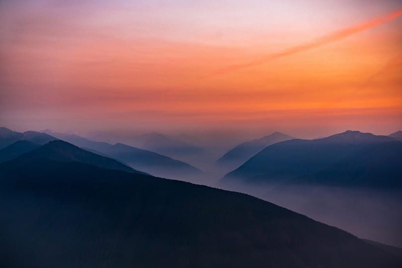 Hazy Sunset In Olympic National Park , sunset, national-park, nature, HD wallpaper