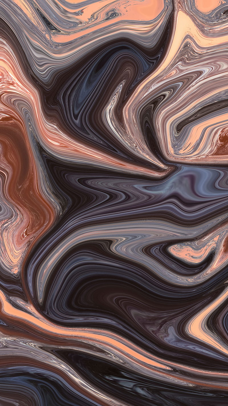 Liquid Marble Effect, abstract, black, brown, fluid, lava, magma, mix,  texture, HD phone wallpaper | Peakpx