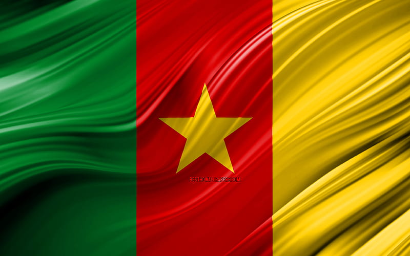 African Nation Cameroon Flag Afrikanische Nation Kamerun Flagge Antike Bronze Ohrringe