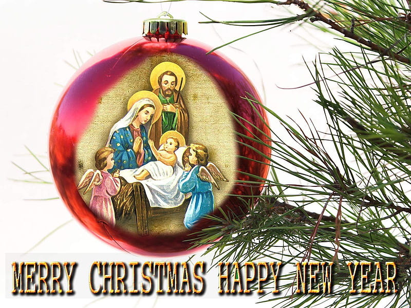 Merry Christmas, nativity, christ, jesus, christmas, card, HD wallpaper
