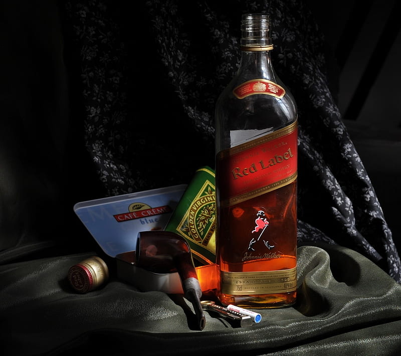 Johnnie Walker, red label, whisky, HD wallpaper