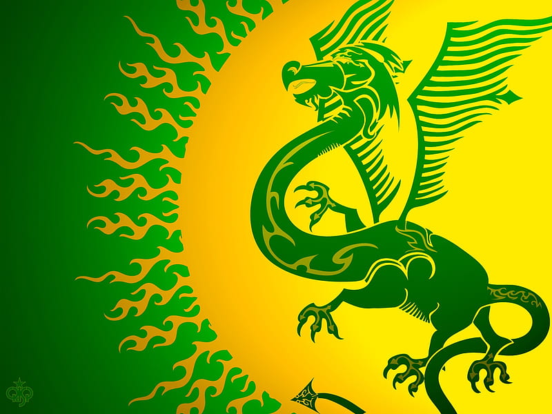 CHINESE GREEN DRAGON, chinese, dragon, HD wallpaper