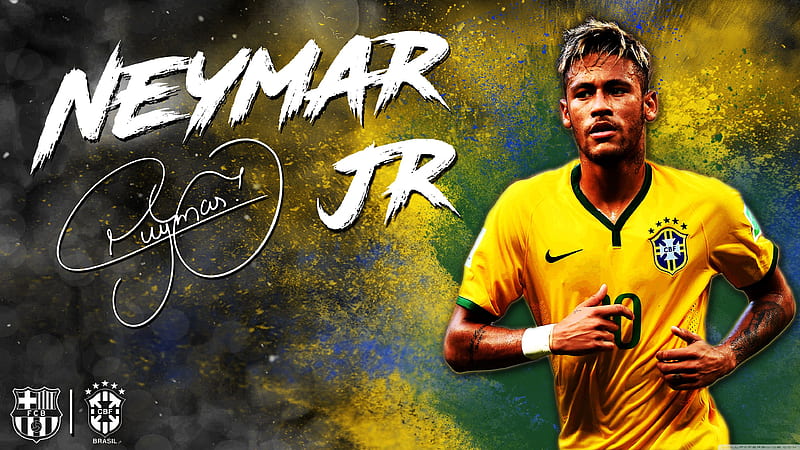 Neymar Is Wearing Yellow Sports Dress Neymar, HD wallpaper