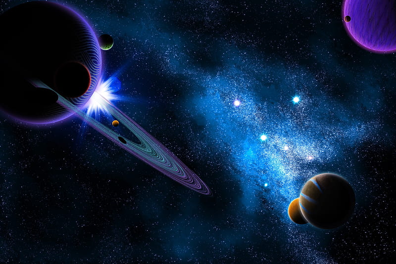 Saturn Planets Digital Universe 10k, saturn, digital-universe, planets, HD wallpaper