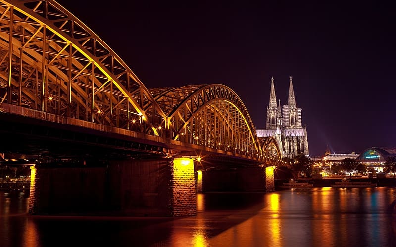 Bridges, Bridge, Germany, Cologne, , Hohenzollern Bridge, HD wallpaper