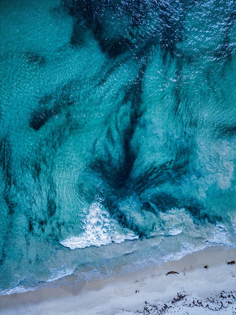 ocean, surf, aerial view, sea, waves, coast, australia, HD phone wallpaper