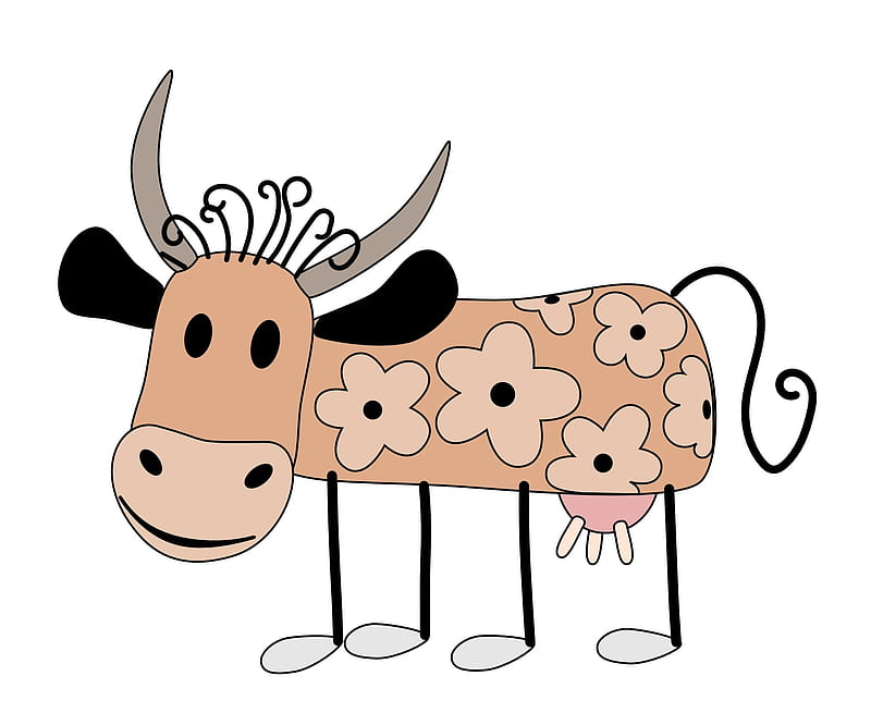 Cute cartoon cow with a herd of cows. Vector illustration. 33528795 Vector  Art at Vecteezy