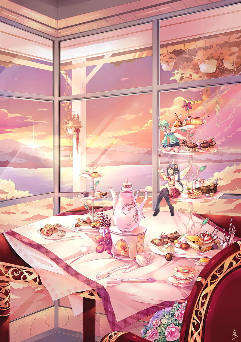 Fairy Teaparty cute food anime fairy tea party HD wallpaper  Peakpx