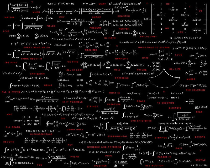 Formula, calculus, maths, equations, HD wallpaper