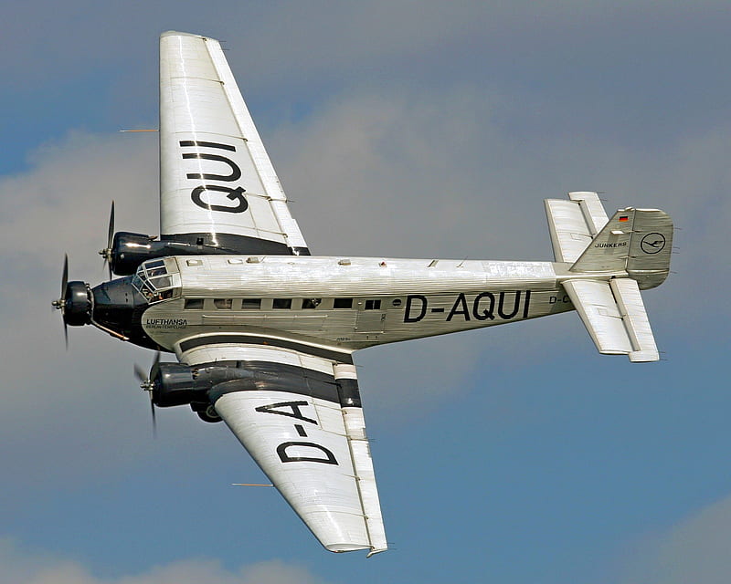 Junker Ju-52, german, ju-52, motor, tri-motor, plane, antique, junker, tri, ju52, HD wallpaper