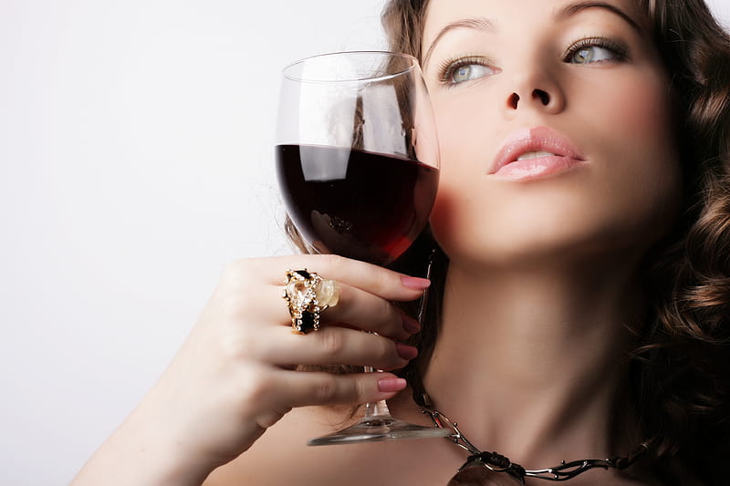 Cheers 3800x2600, red, female, wine, bonito, woman, sexy, brunette, girl, cheers, HD wallpaper