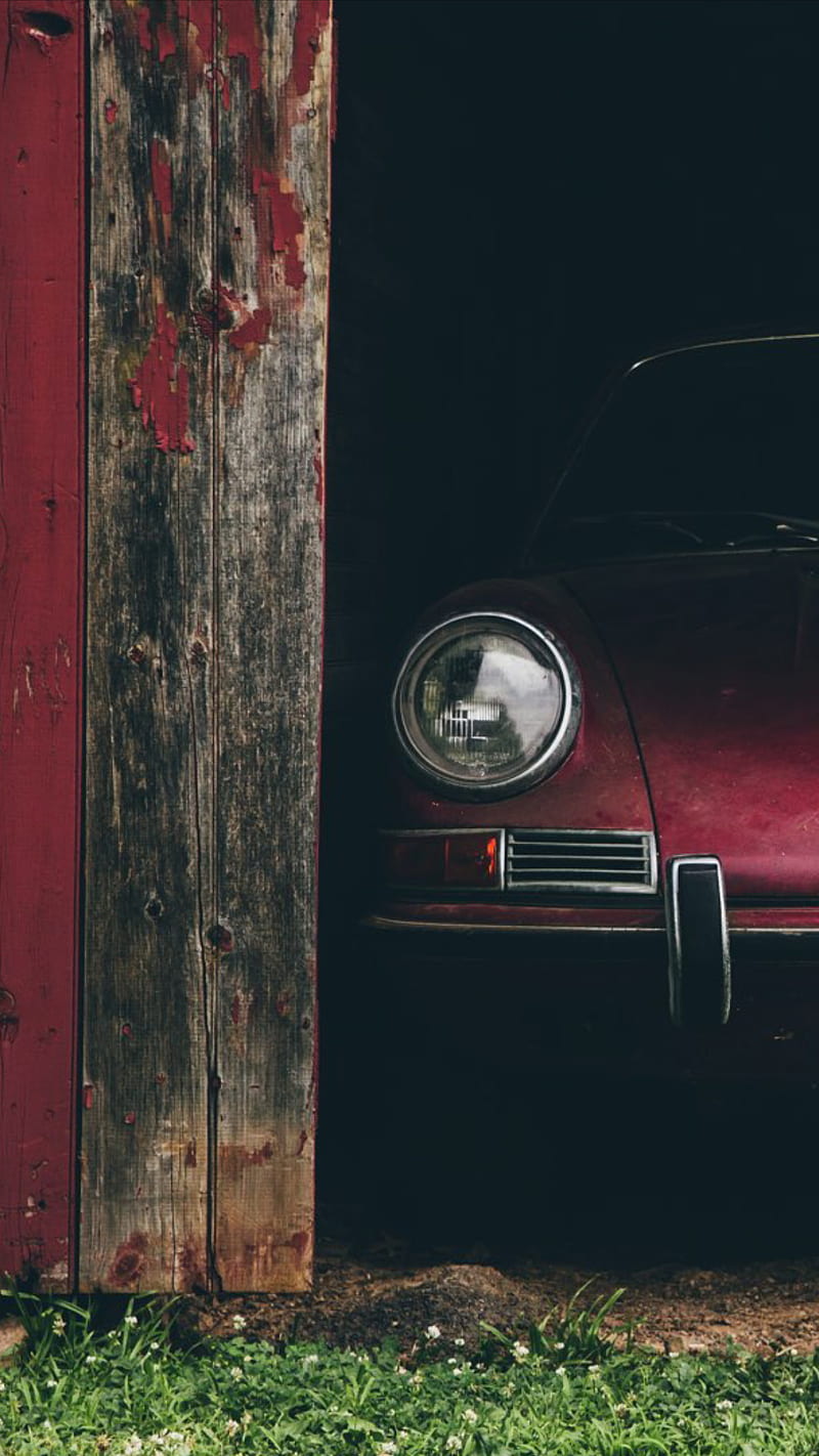 Porsche, car, front, germany, old, park, red, HD phone wallpaper | Peakpx