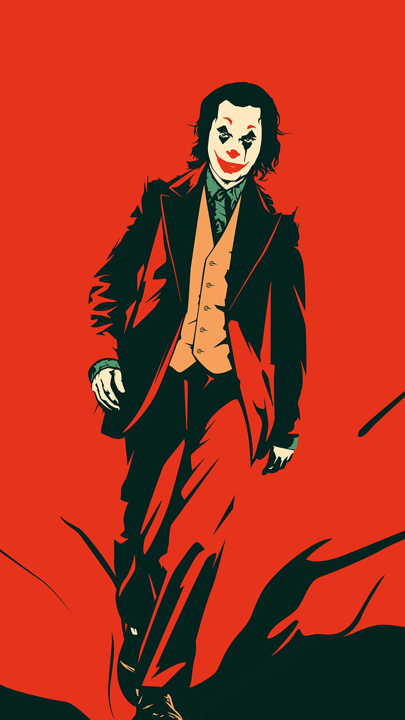 Joker Walking, 2019, joker, HD phone wallpaper