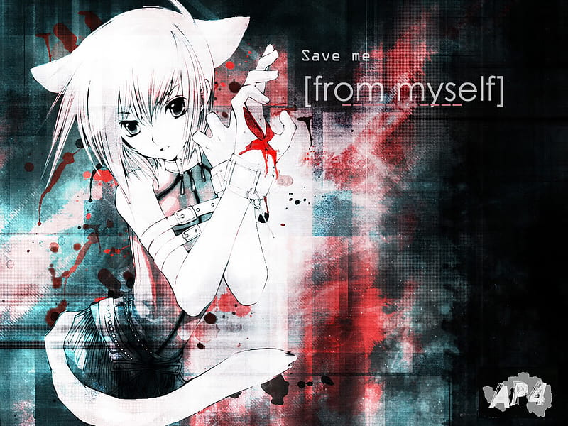 save me form my self, yoai, cat eared anime, loveless, anime, HD wallpaper