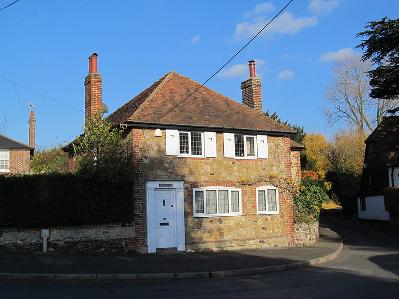 Stone Cottage, Architecture, Houses, Kent, UK, Dwellings, Wrotham, HD wallpaper