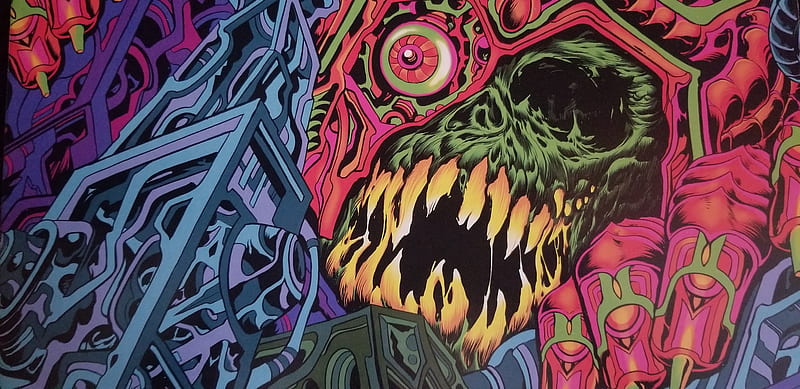 Rick and Morty Skull, album, record, rick and morty, rick morty, rick morty skull, comic, HD wallpaper