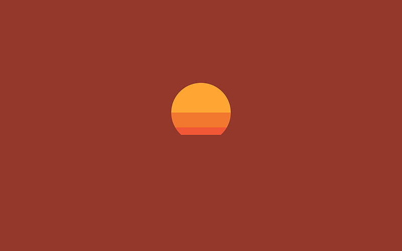Sunset Minimalism, HD wallpaper