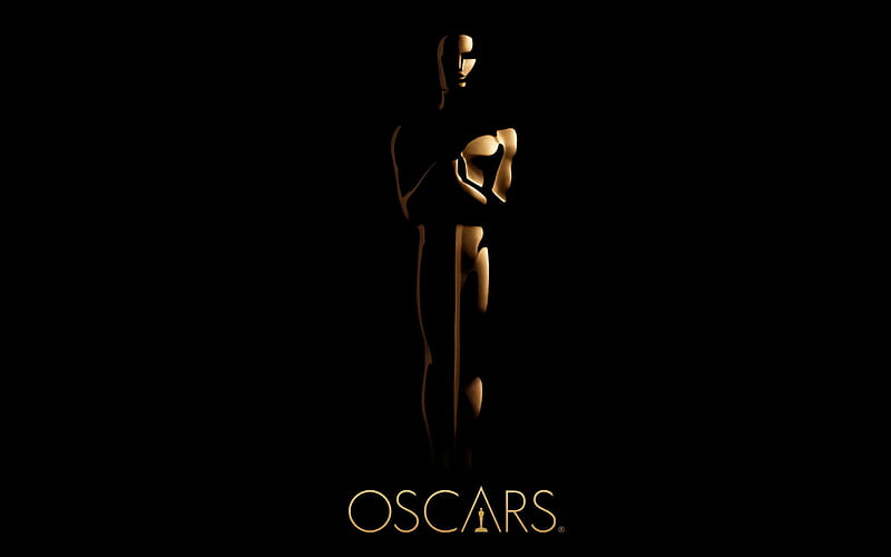 Oscars, golden statuette, black background, Academy Awards, HD wallpaper