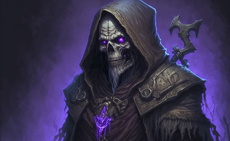 2K free download | Skull-man, wizard, fantasy, HD wallpaper | Peakpx