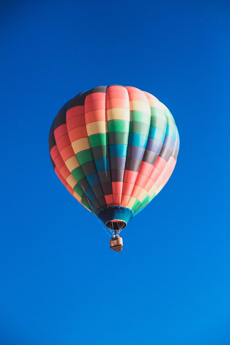 worm's eye view graphy of multicolored hot air balloon, HD phone wallpaper
