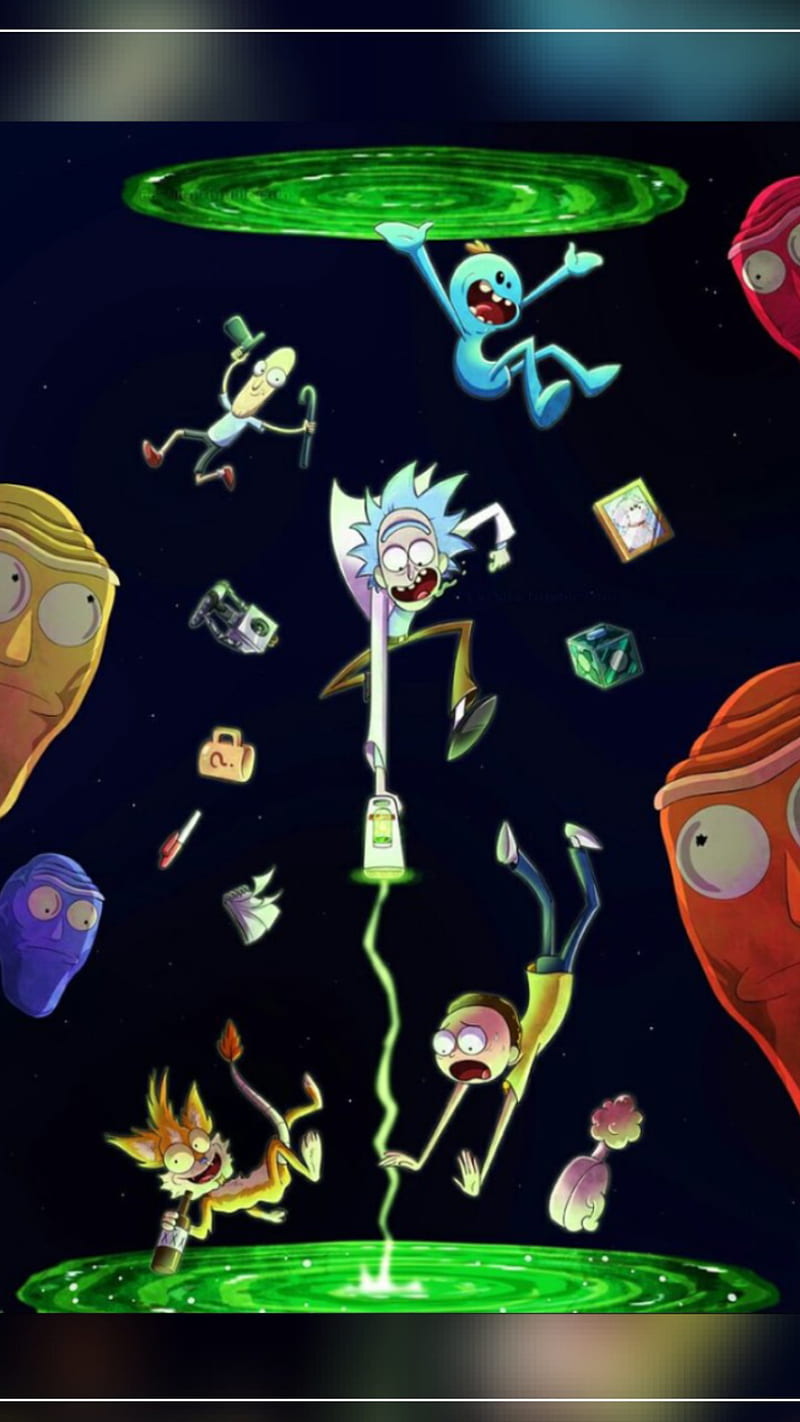 Rick And Morty, cartoon, portal, rickandmorty, HD phone wallpaper