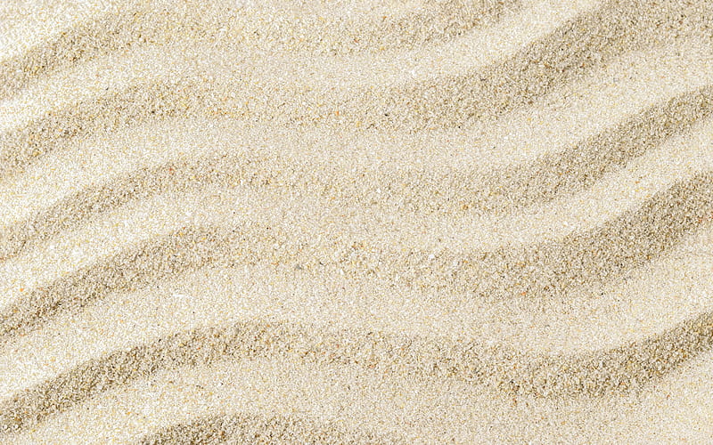 waves sand texture, light sand texture, sand background with waves, sand, natural materials texture, HD wallpaper
