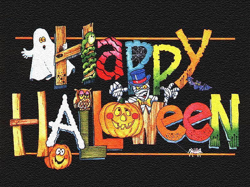 Happy halloween, october 31, holiday, halloween, pumpkin, black, HD wallpaper