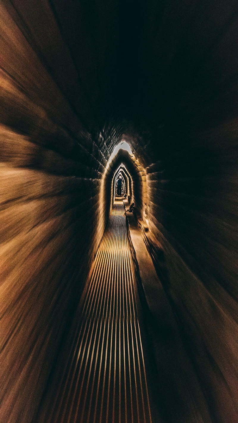 tunnel, dark, underground, backlight, HD phone wallpaper