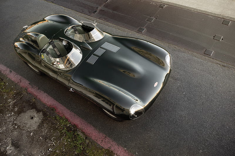 1955 Jaguar D-Type, Inline 6, Open Top, car, HD wallpaper