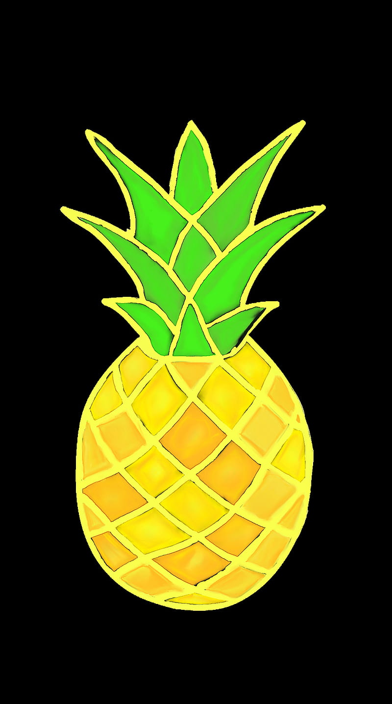 Pineapple , gold, leaf, neon, pineapple, pineapples, plant, plants, HD phone wallpaper