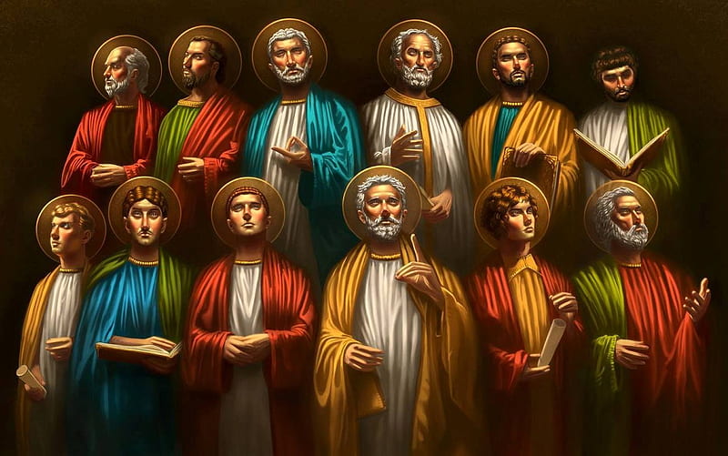 The Twelve Apostles, painting, Bible, saints, apostles, HD wallpaper