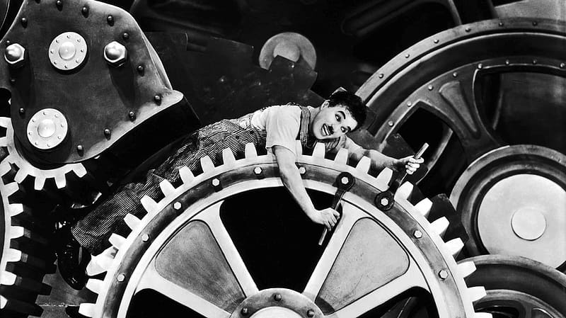 Charlie Chaplin, Movie, Black & White, Modern Times, HD wallpaper