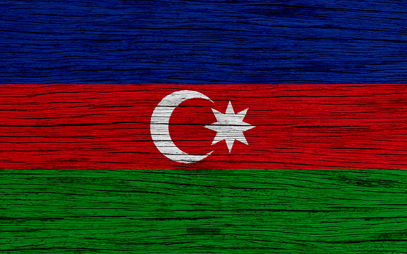 Flag of Azerbaijan Asia, wooden texture, Azerbaijani flag, national symbols, Azerbaijan flag, art, Azerbaijan, HD wallpaper