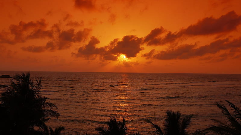 Galle Sunset 2, Sri Lanka, Horizon, Galle, Evening, HD wallpaper
