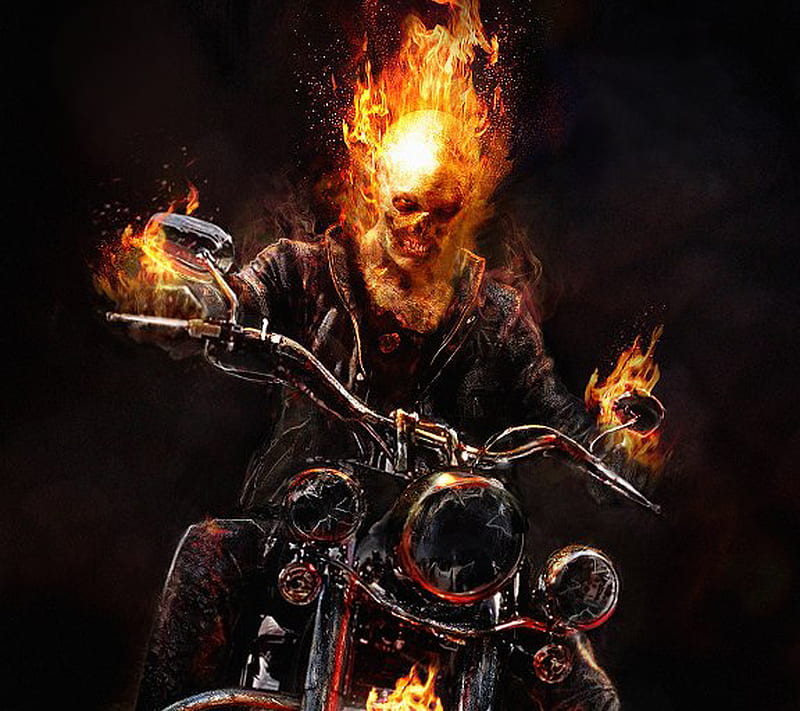 Ghost Rider, comic, marvel, skull, HD wallpaper
