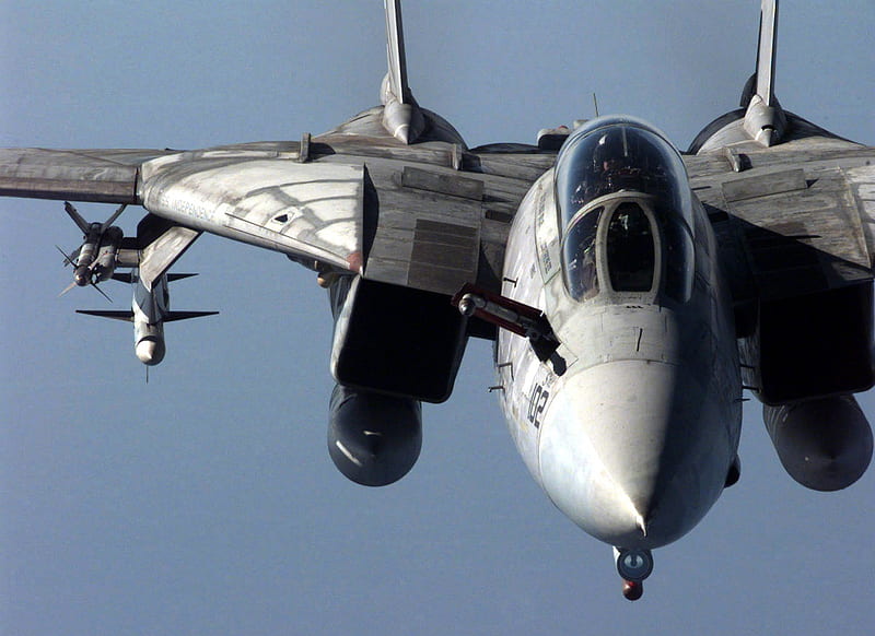 Tomcat (close), aircraft, plane, f14, usa, missile, jet, tomcat, HD wallpaper