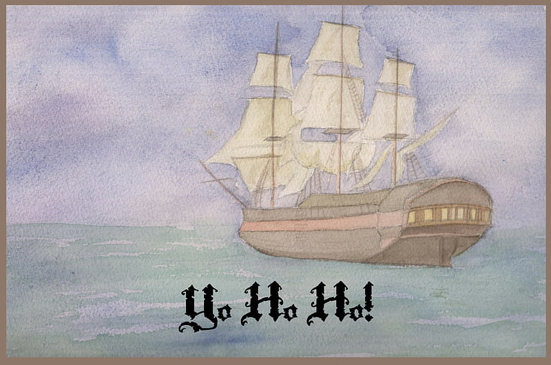 Yo Ho Ho! Pirate Ship, sea rover, booter, marauder, ocean, pirate, ship, corsair, privateer, picaroon, raider, rover, HD wallpaper